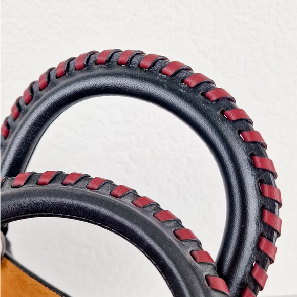 Coach Oxblood Brown Pebbled Leather with Suede Rouge 30 - Picture 7 of 14